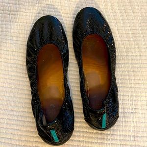 Tieks Black Patent Croc sz 10